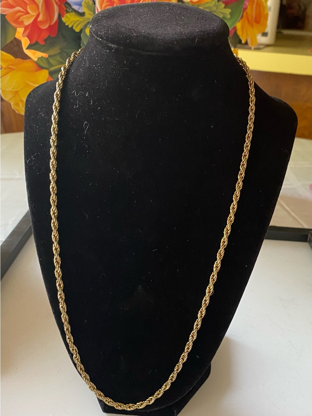 Classic Gold Rope Chain Necklace - Women's Jewelry - Stamped Korean
